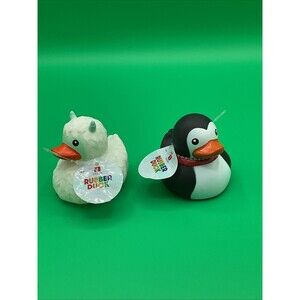 Ankyo Bullseye Playground Set of 2 Christmas Holiday Rubber Ducks NEW 2024 K